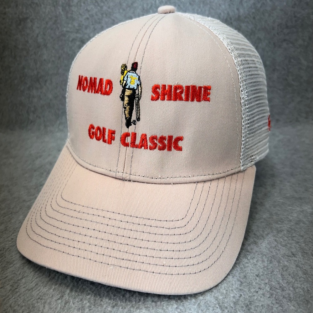 Nomad‎ Shrine Golf Classic Mens Tan OC Trucker Hat Mesh Snapback OSFM